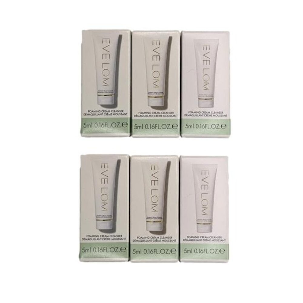 Eve Lom 6 Piece Foaming Cream Cleanser 5 ml .16 fl oz Each Travel Size